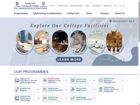 Website Screenshot of HKU SPACE Po Leung Kuk Stanley Ho Community College 