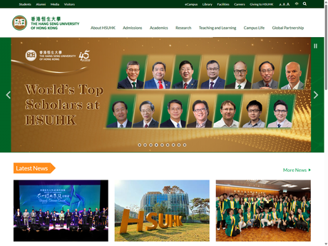 Website Screenshot of The Hang Seng University of Hong Kong
