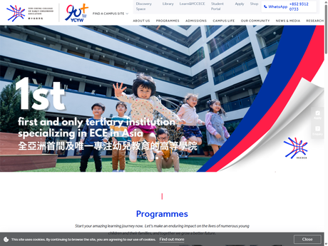 Website Screenshot of Yew Chung College of Early Childhood Education