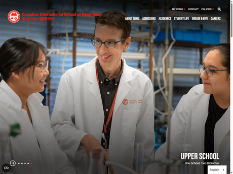 Website Screenshot of Canadian International School of Hong Kong