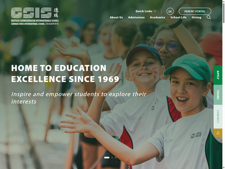 Website Screenshot of German Swiss International School