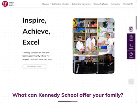 Website Screenshot of Kennedy School