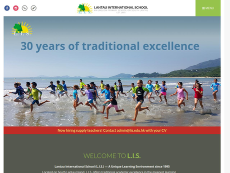 Website Screenshot of Lantau International School