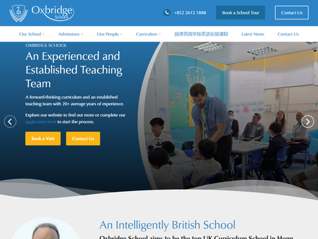 Website Screenshot of Oxbridge British School