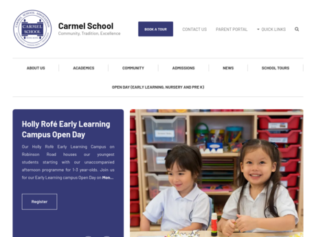 Website Screenshot of Carmel School