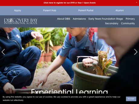 Website Screenshot of Discovery Bay International School