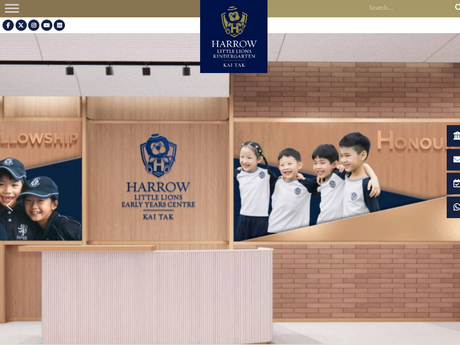 Website Screenshot of Harrow Little Lions Kindergarten