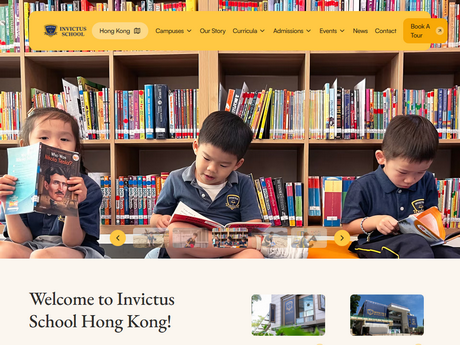 Website Screenshot of Invictus Kindergarten