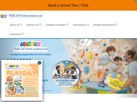 Website Screenshot of Magart International Kindergarten (Kornhill)