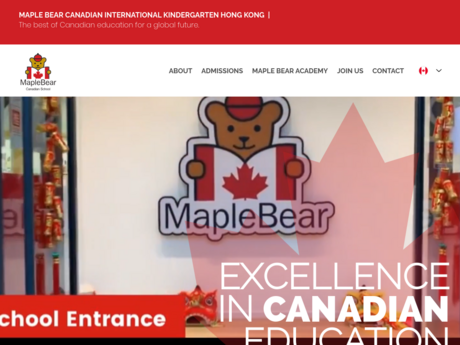 Website Screenshot of Maple Bear Canadian International Kindergarten Hong Kong