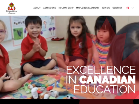 Website Screenshot of Maple Bear Canadian International Kindergarten (Yau Tong)