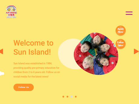 Website Screenshot of Sun Island English Kindergarten (Kwai Hing Branch)