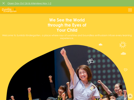 Website Screenshot of Sunkids Kindergarten
