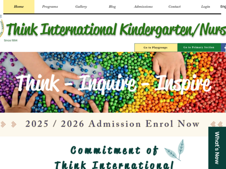 Website Screenshot of Think International Kindergarten (Ma On Shan)