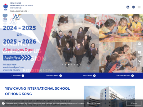 Website Screenshot of Yew Chung International Children's House (Kent Road)