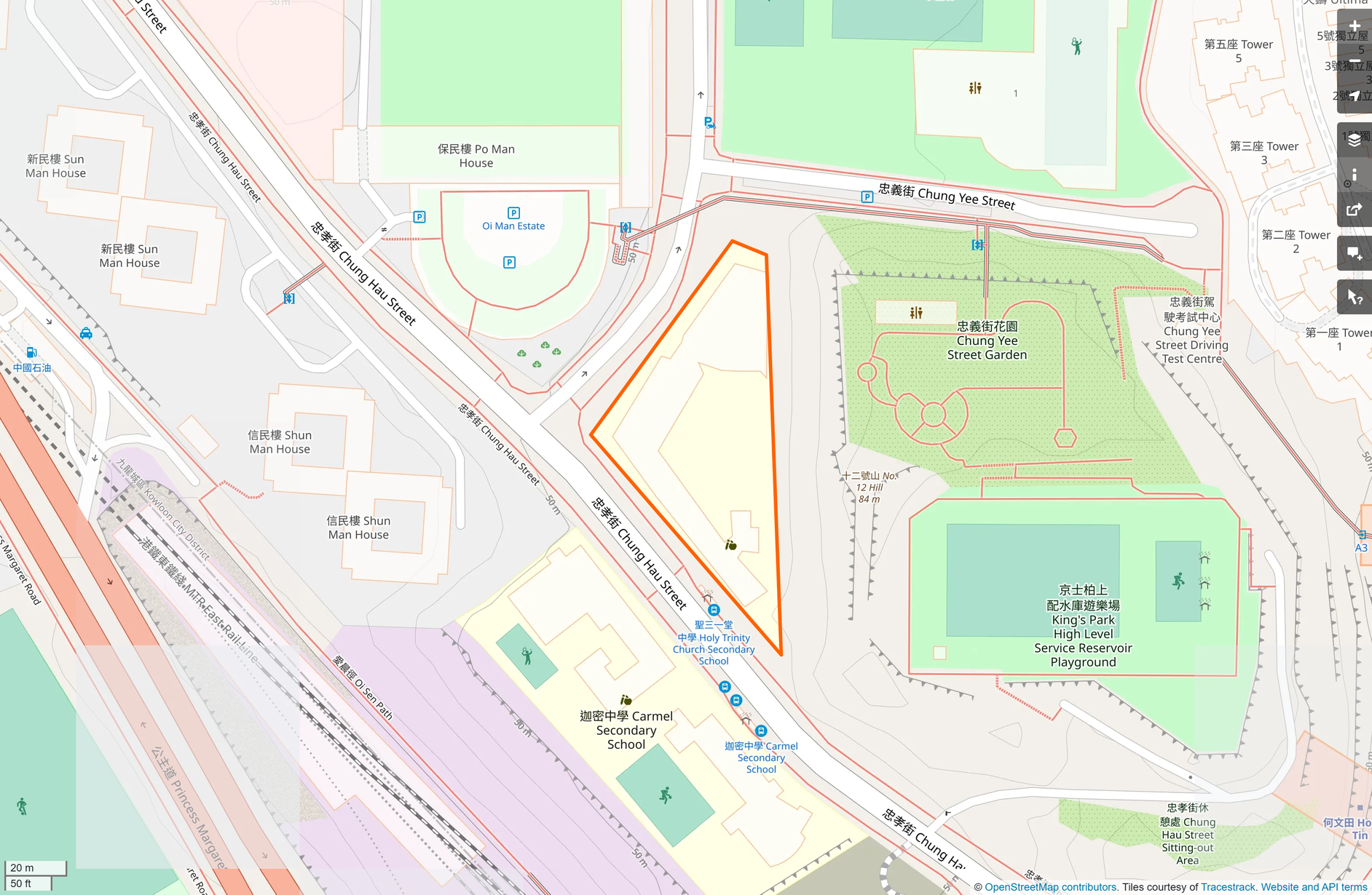 OSM: 聖公會聖三一堂中學 SKH Holy Trinity Church Secondary School