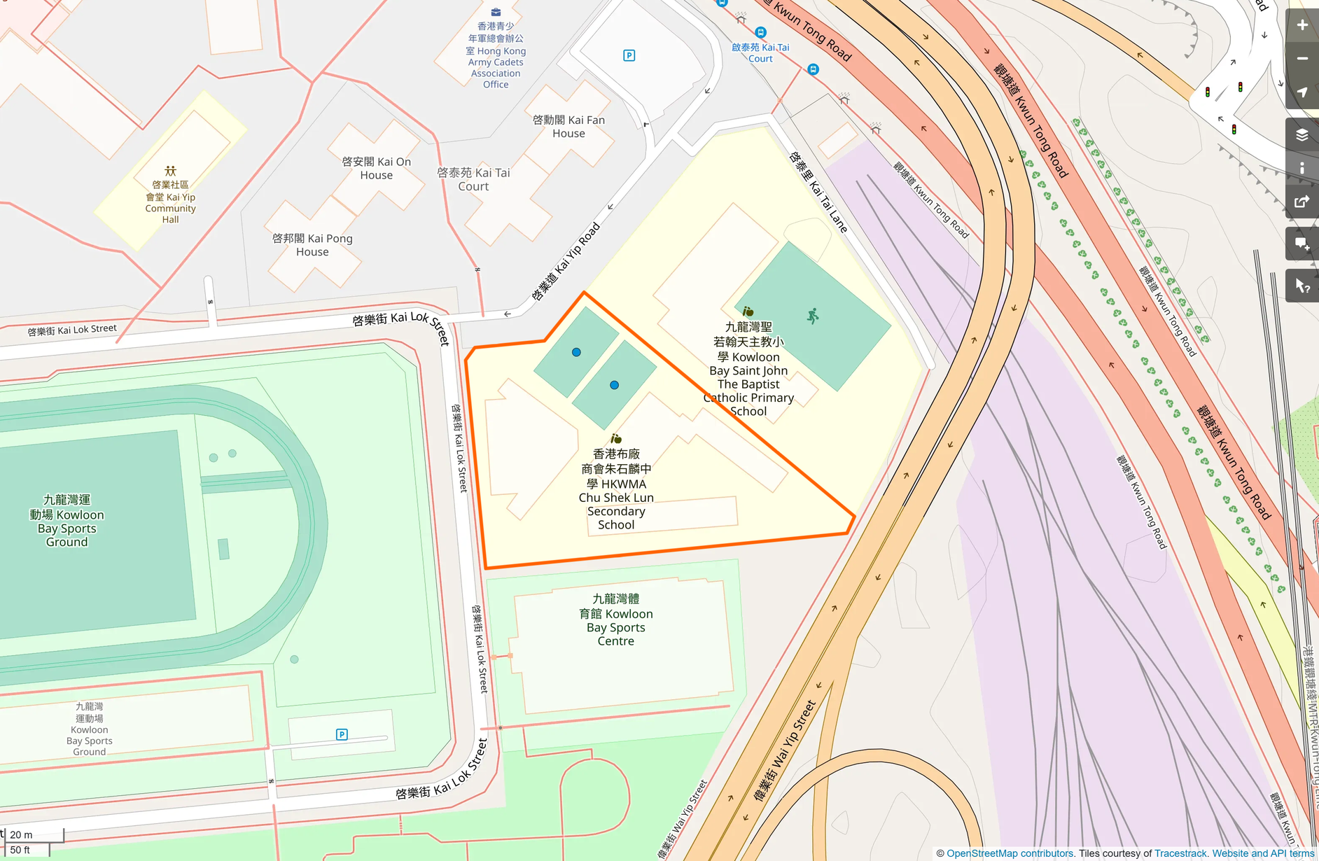 OSM: 香港布廠商會朱石麟中學 HKWMA Chu Shek Lun Secondary School