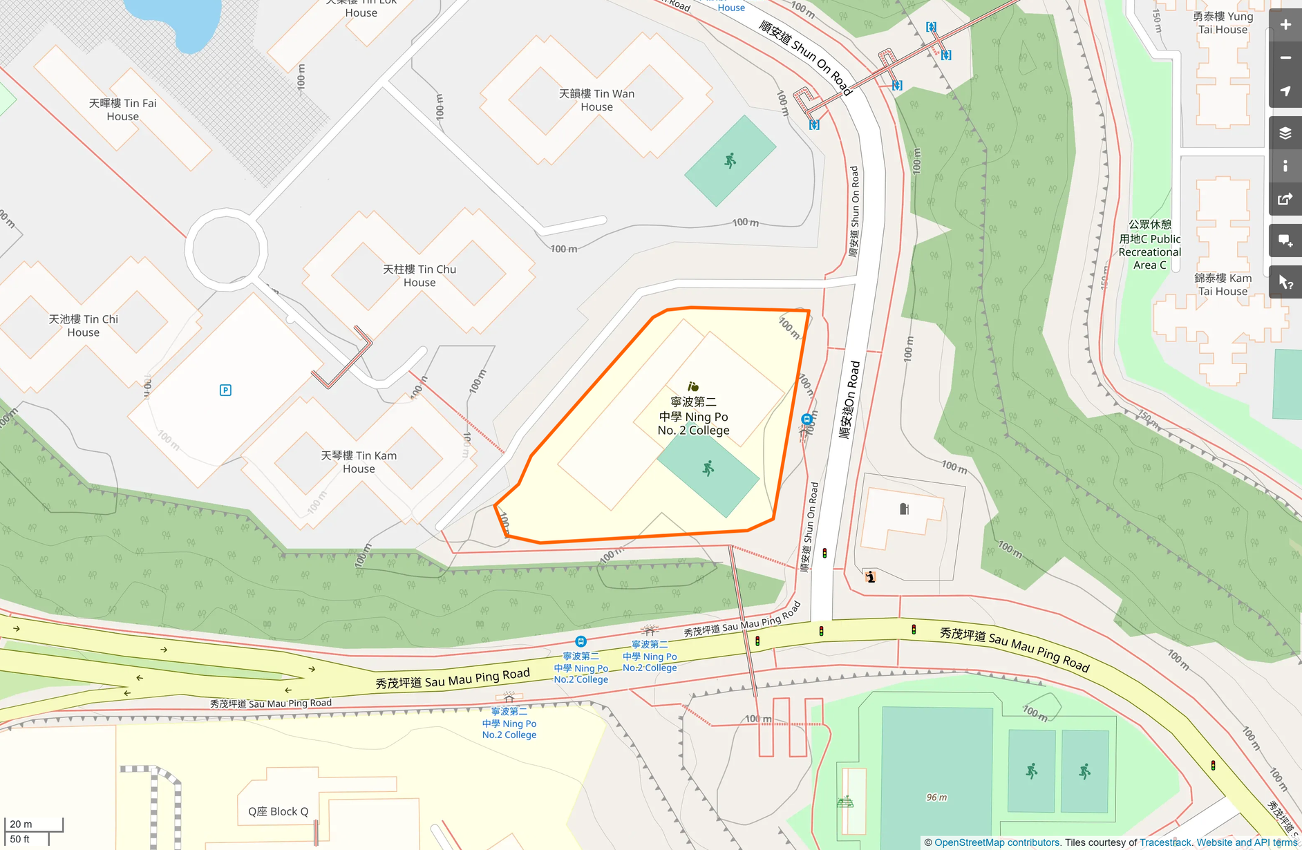 OSM: 寧波第二中學 Ning Po No.2 College