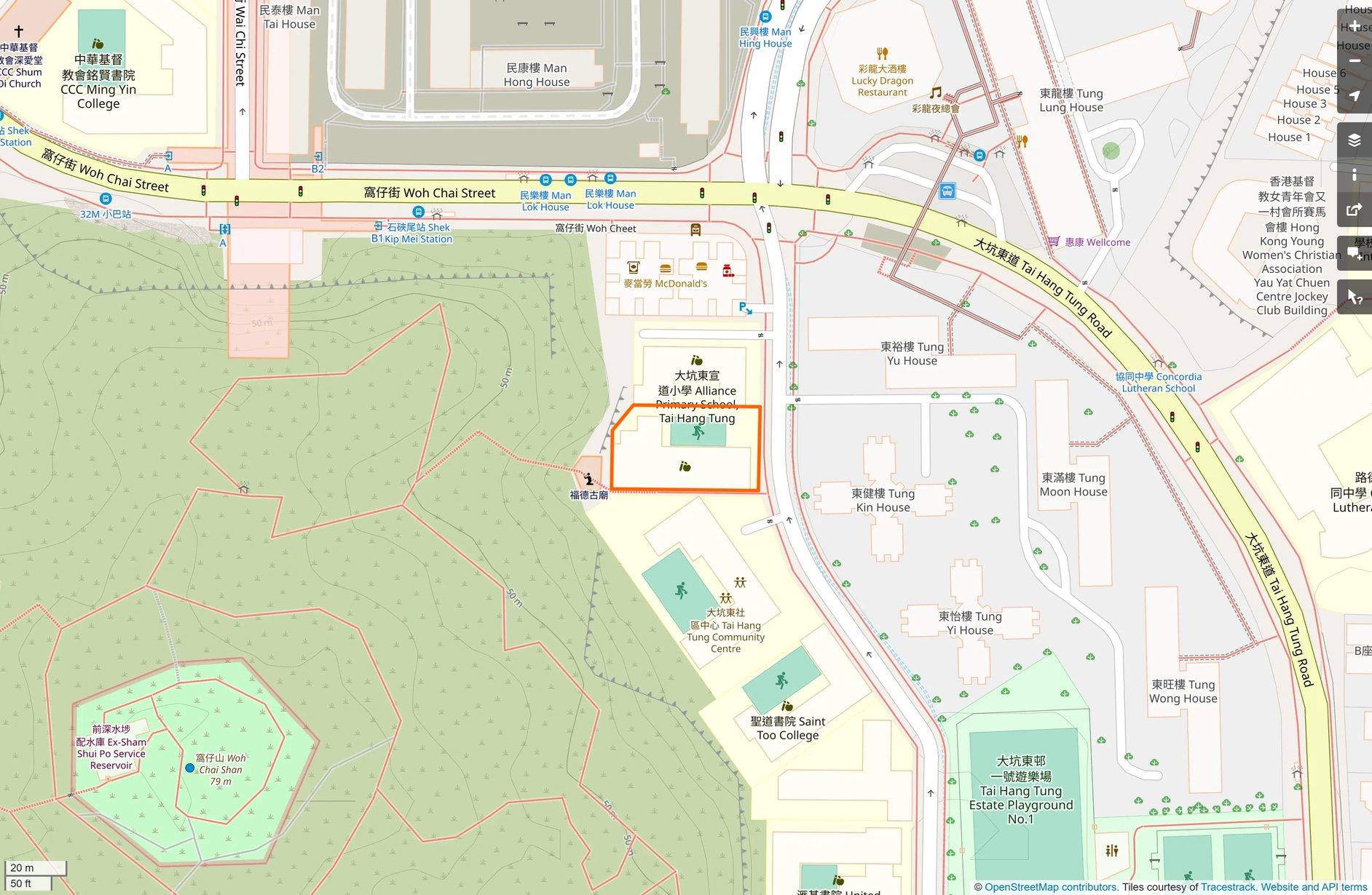 OSM: 香港四邑商工總會新會商會學校 HK Sze Yap C&IA San Wui Commercial Society School