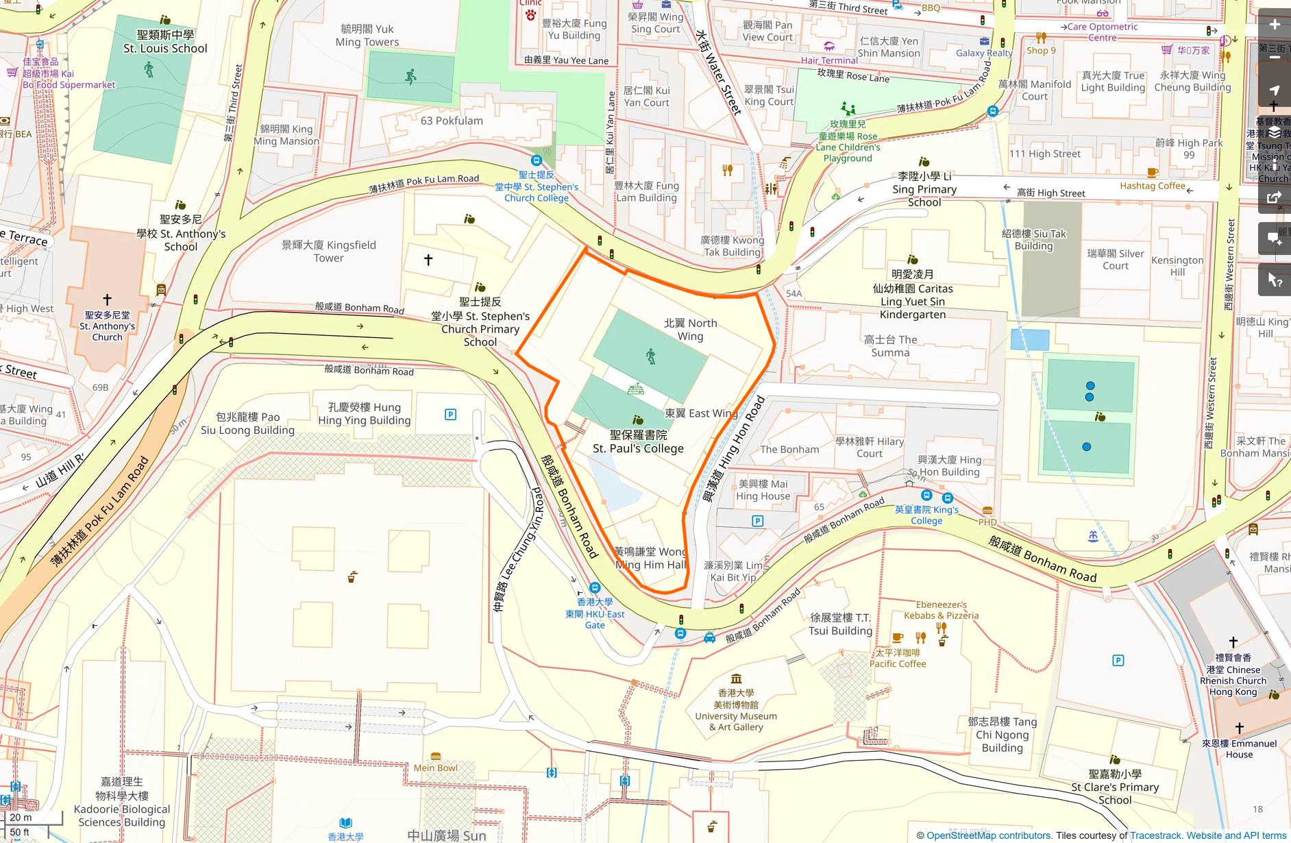 OSM: 聖保羅書院 St. Paul's College
