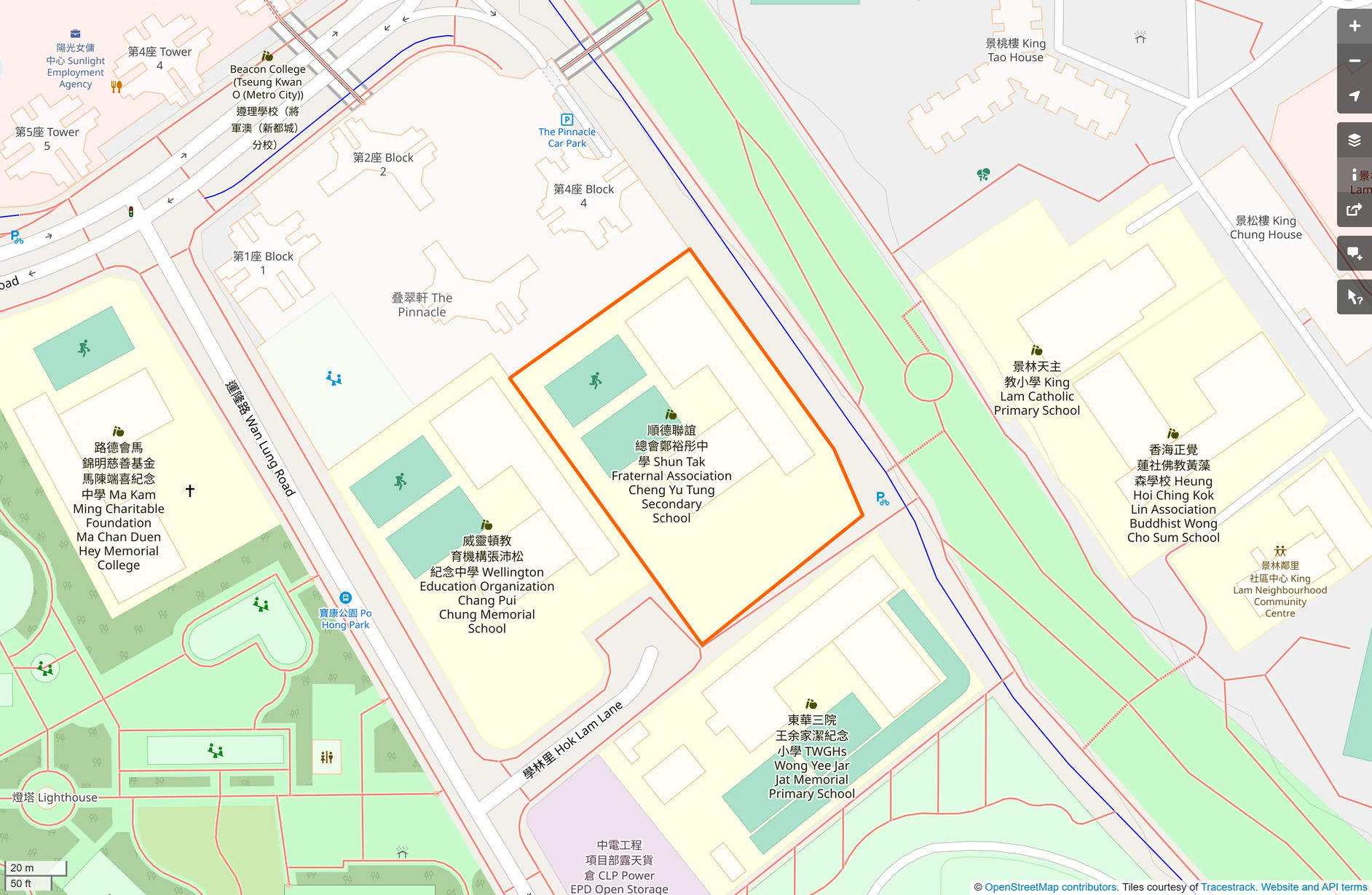 OSM: 順德聯誼總會鄭裕彤中學 Shun Tak Fraternal Association Cheng Yu Tung Secondary School