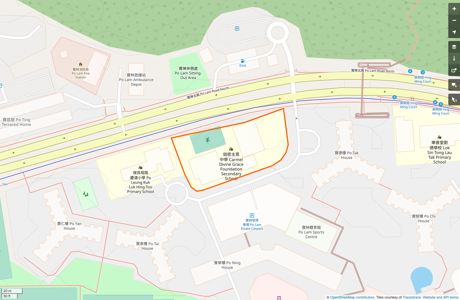 OSM: 迦密主恩中學 Carmel Divine Grace Foundation Secondary School