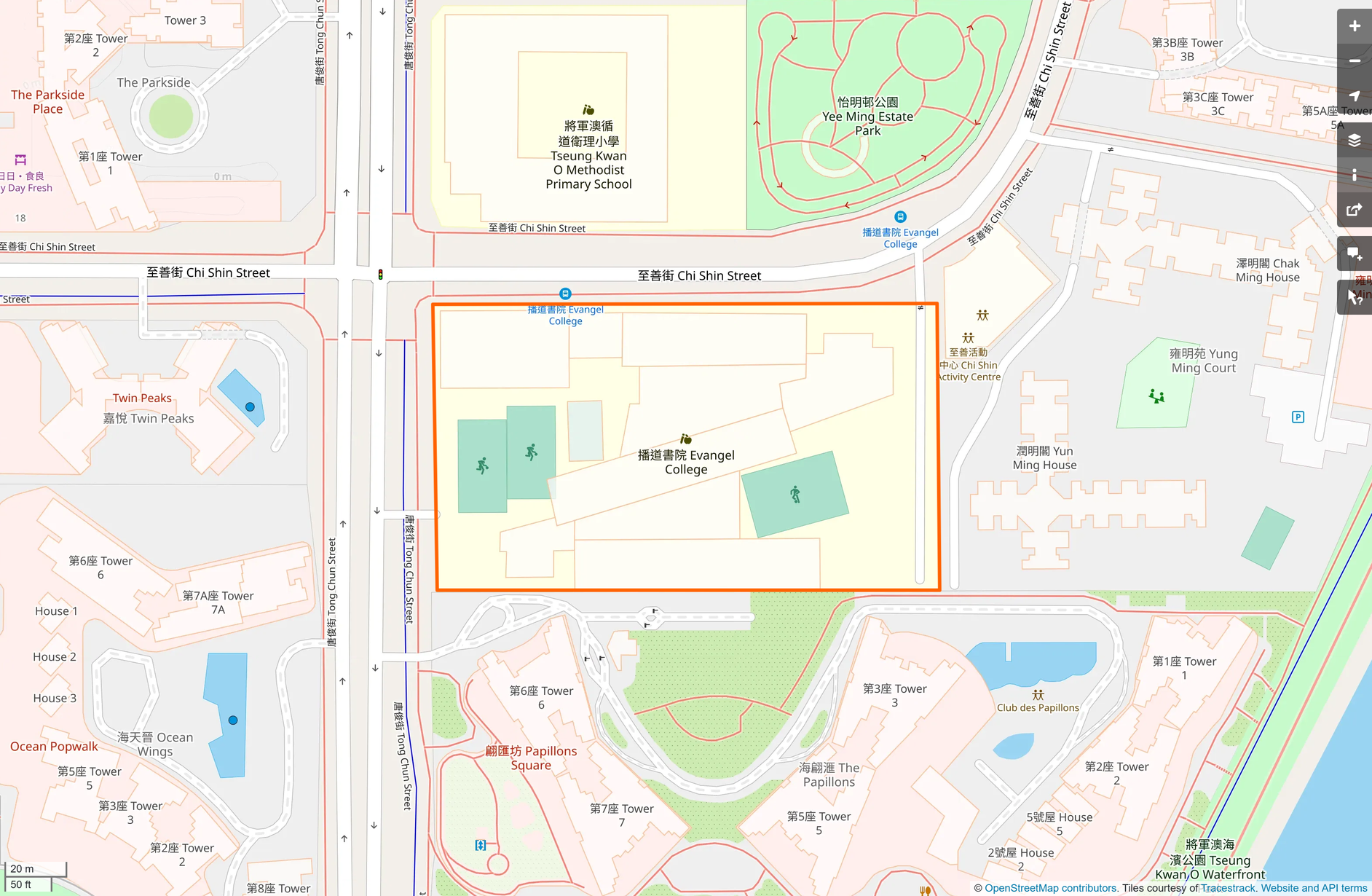 OSM: 播道書院 Evangel College