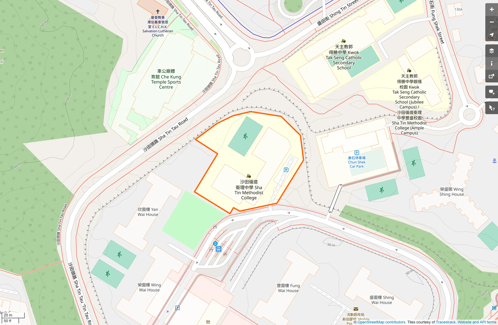 OSM: 沙田循道衞理中學 Sha Tin Methodist College