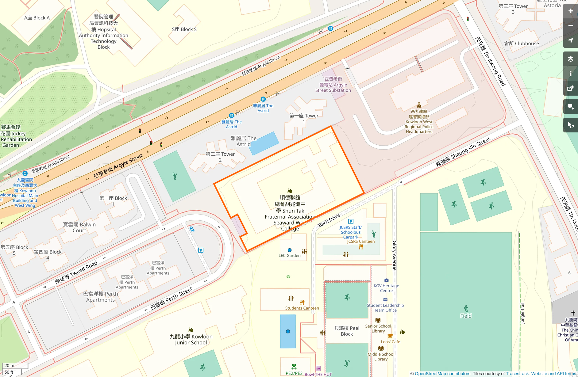 OSM: 順德聯誼總會胡兆熾中學 Shun Tak Fraternal Association Seaward Woo College