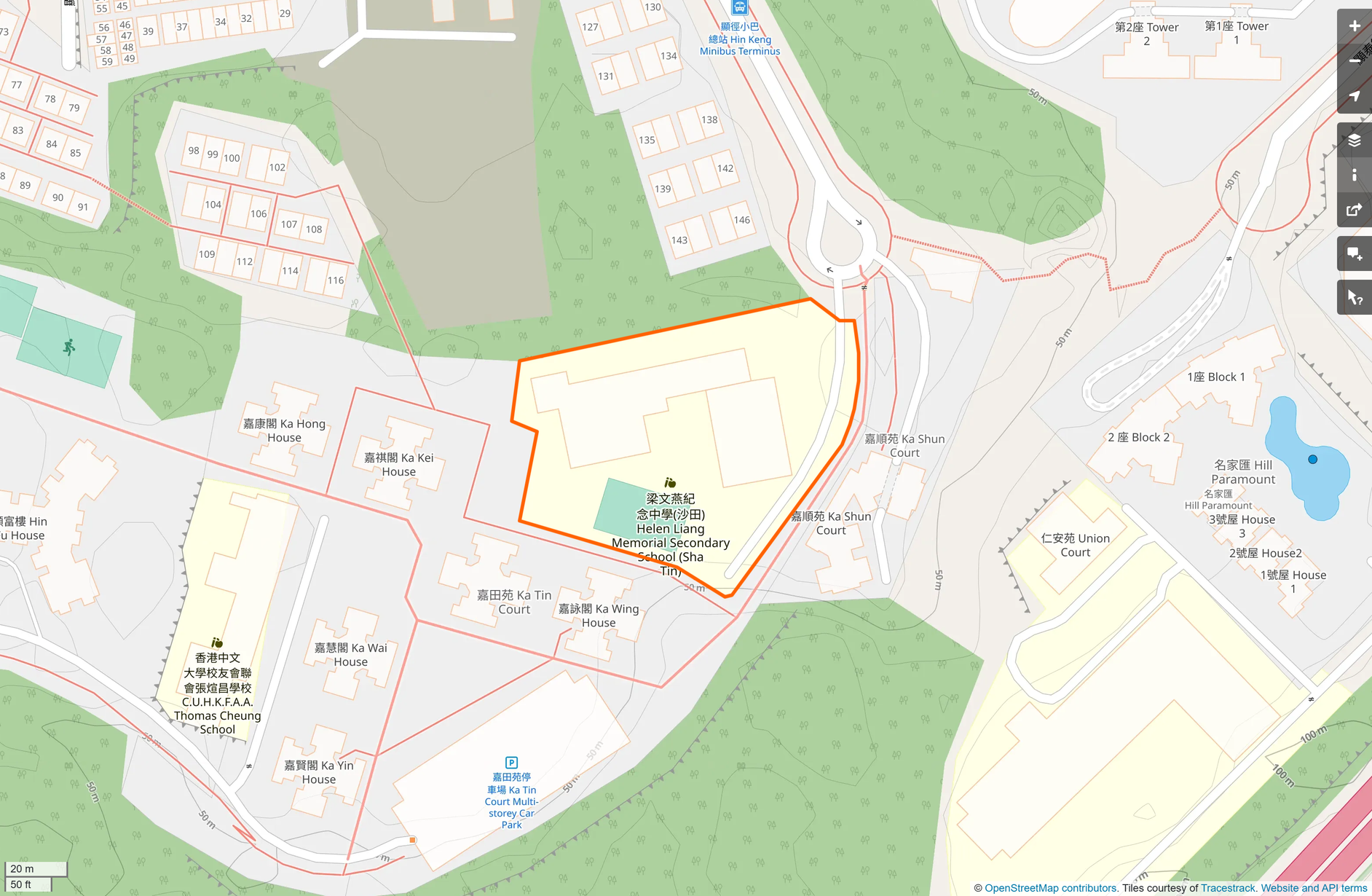 OSM: 梁文燕紀念中學(沙田) Helen Liang Memorial Secondary School (Shatin)