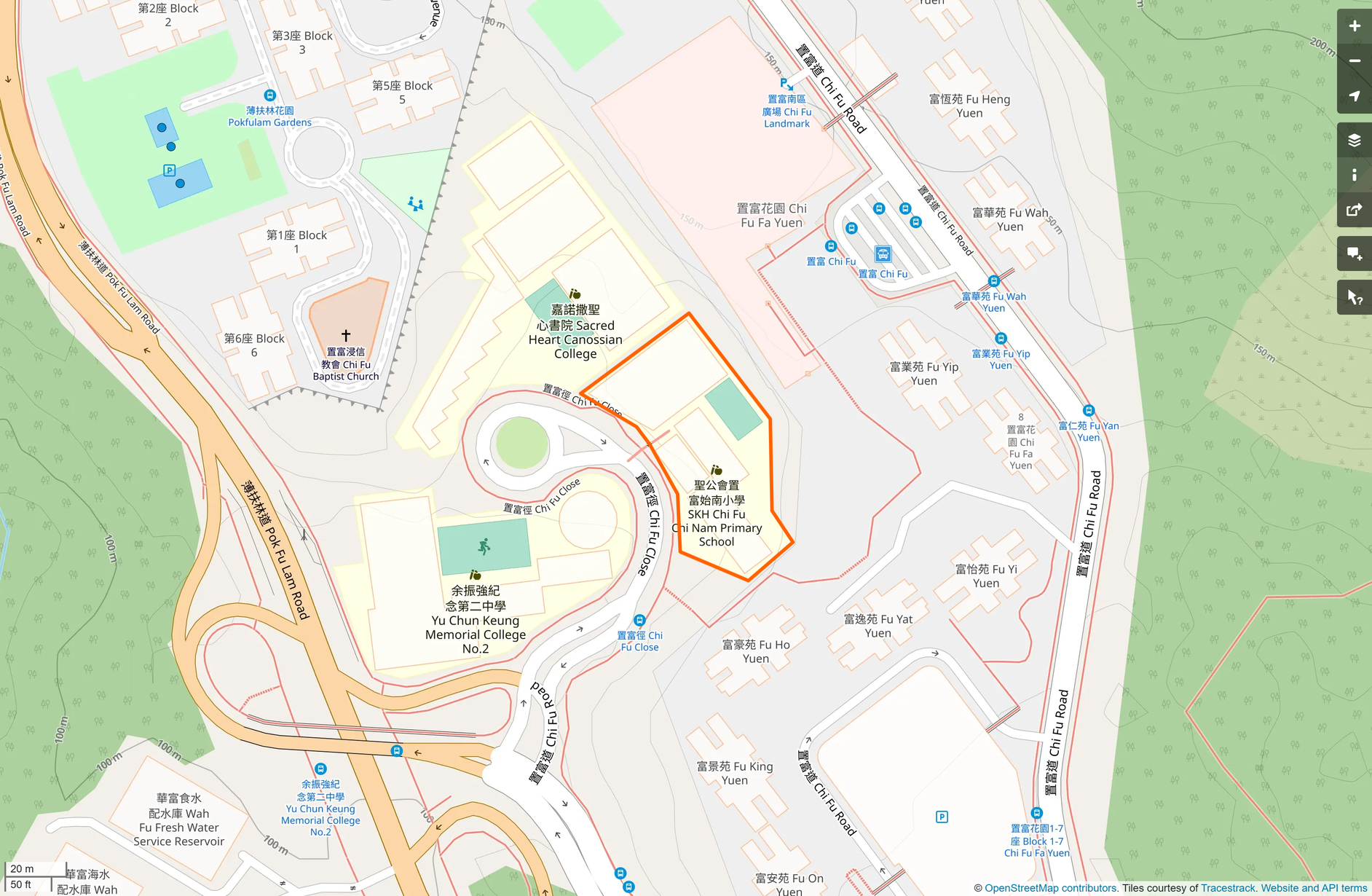 OSM: 聖公會置富始南小學 SKH Chi Fu Chi Nam Primary School