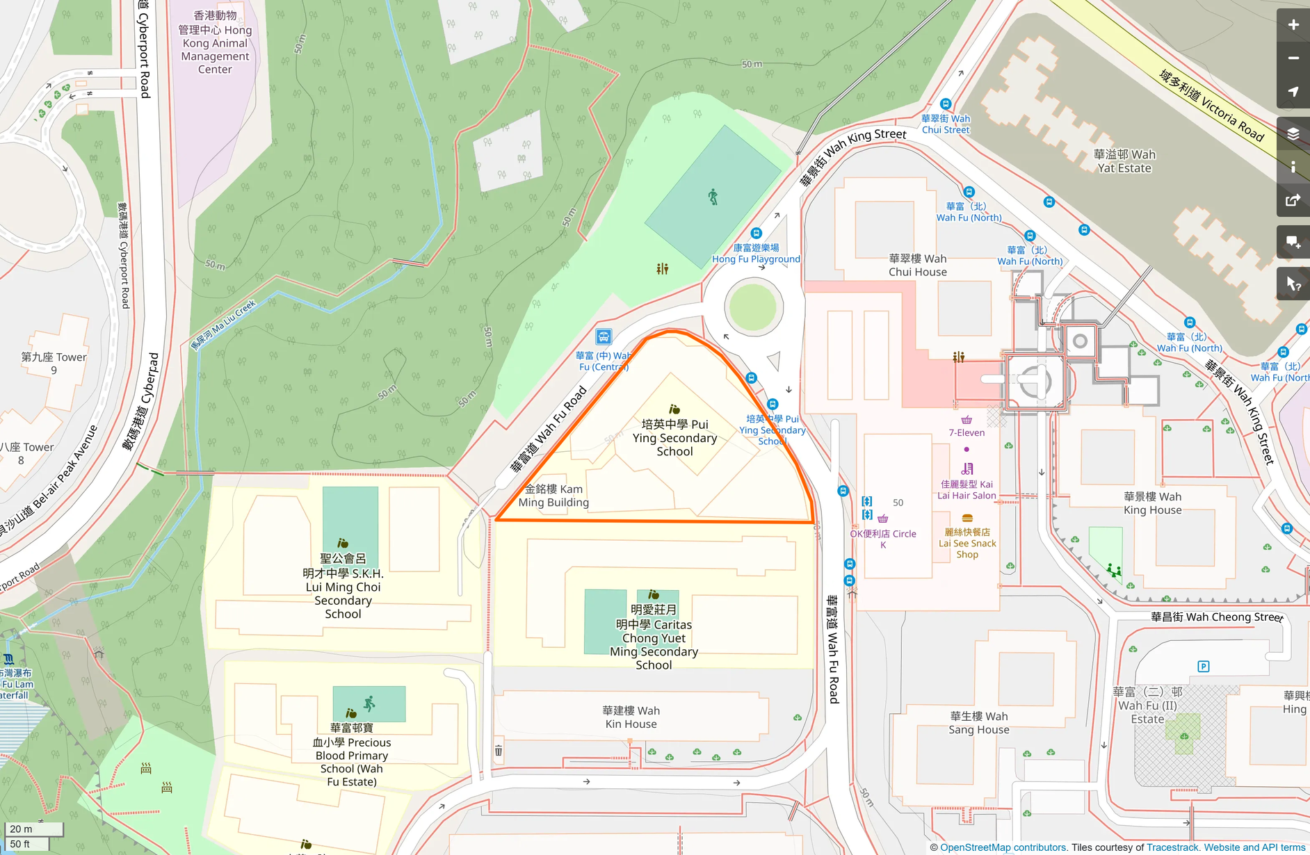 OSM: 培英中學 Pui Ying Secondary School