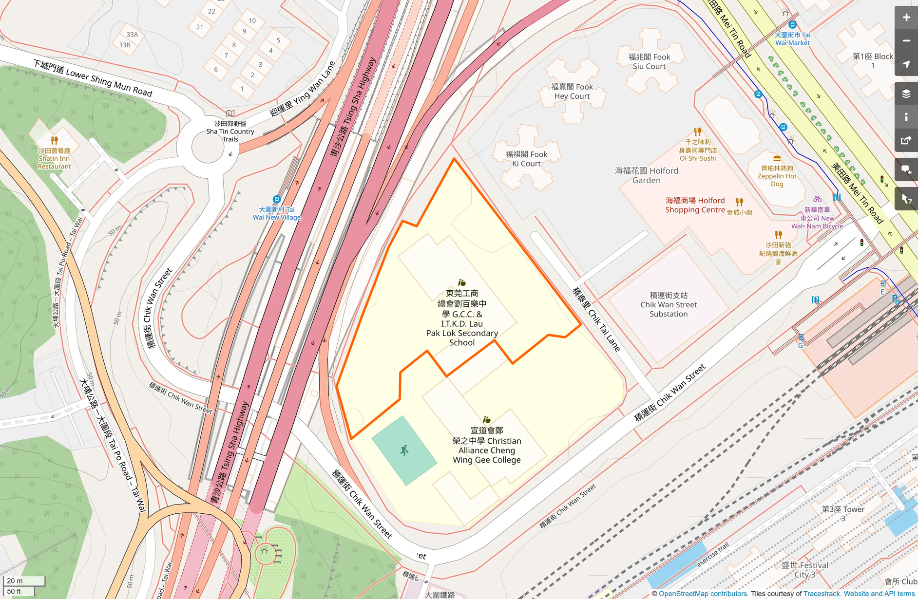 OSM: 東莞工商總會劉百樂中學 GCCITKD Lau Pak Lok Secondary School