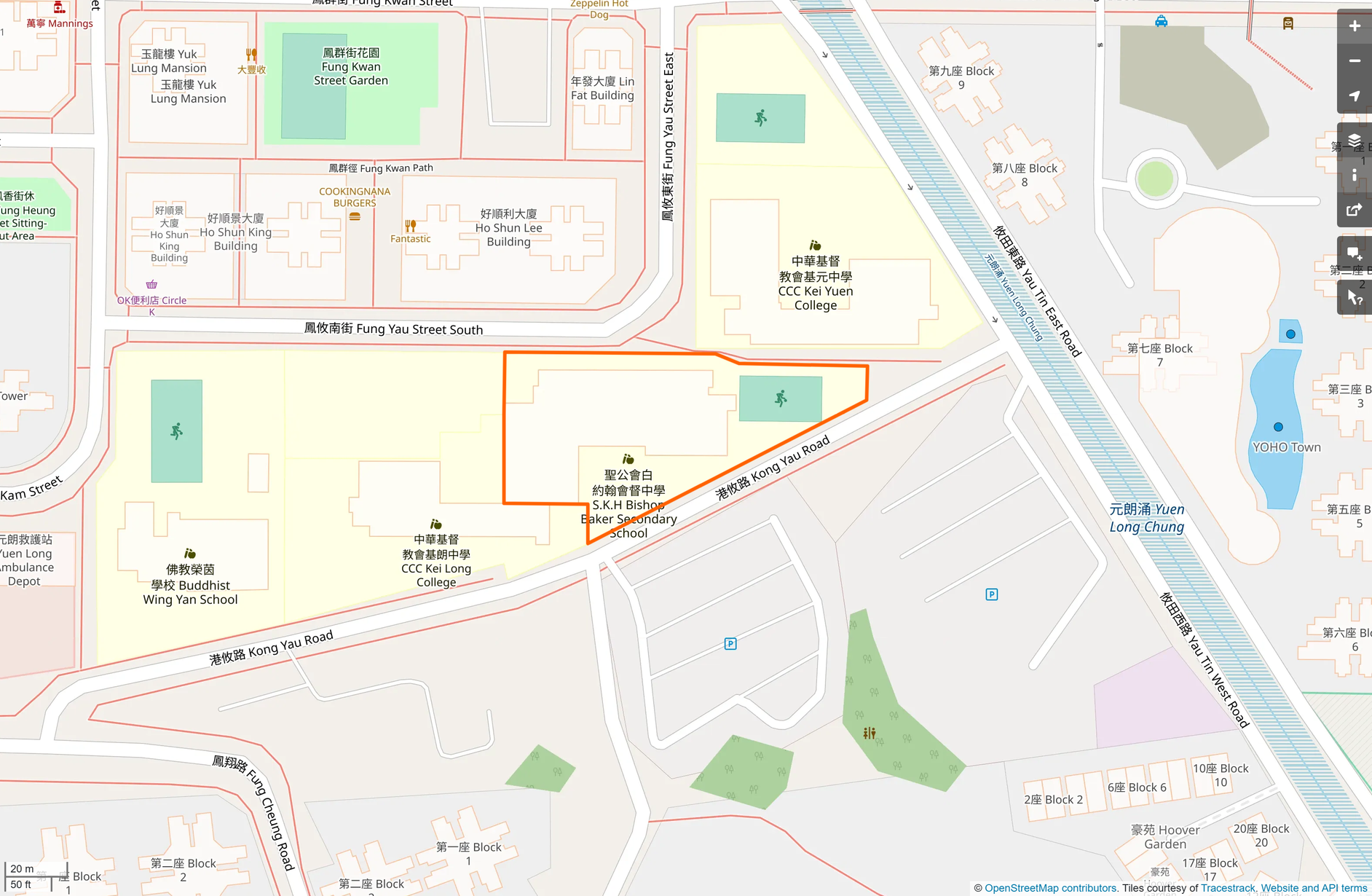 OSM: 聖公會白約翰會督中學 SKH Bishop Baker Secondary School