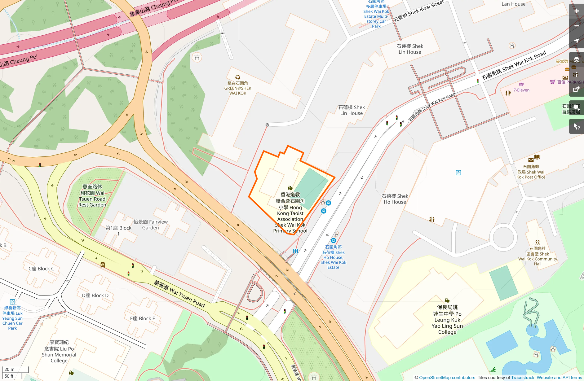 OSM: 圓玄學院石圍角小學 HKTA YYI Shek Wai Kok Primary School