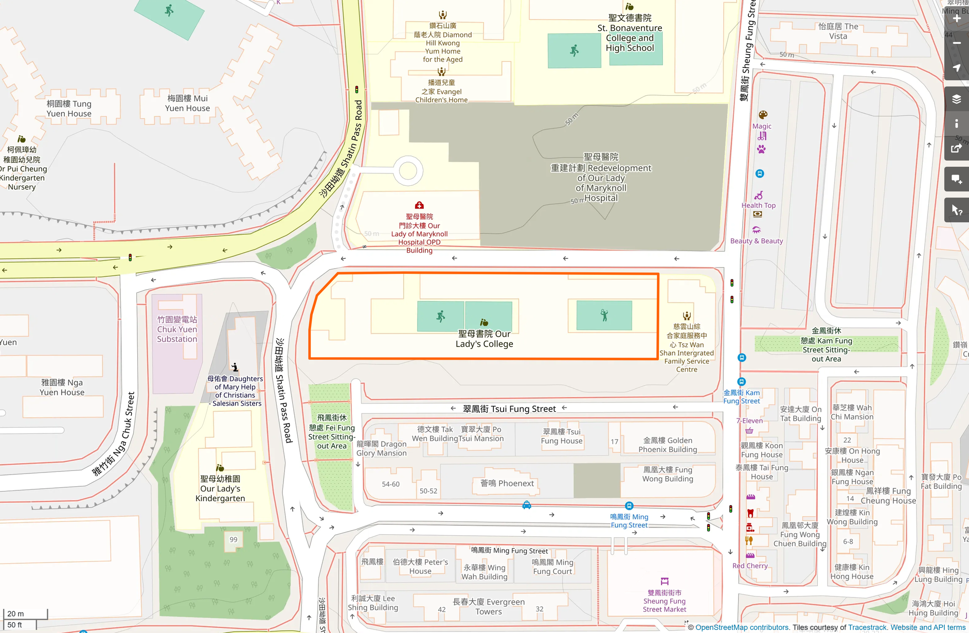 OSM: 聖母書院 Our Lady's College