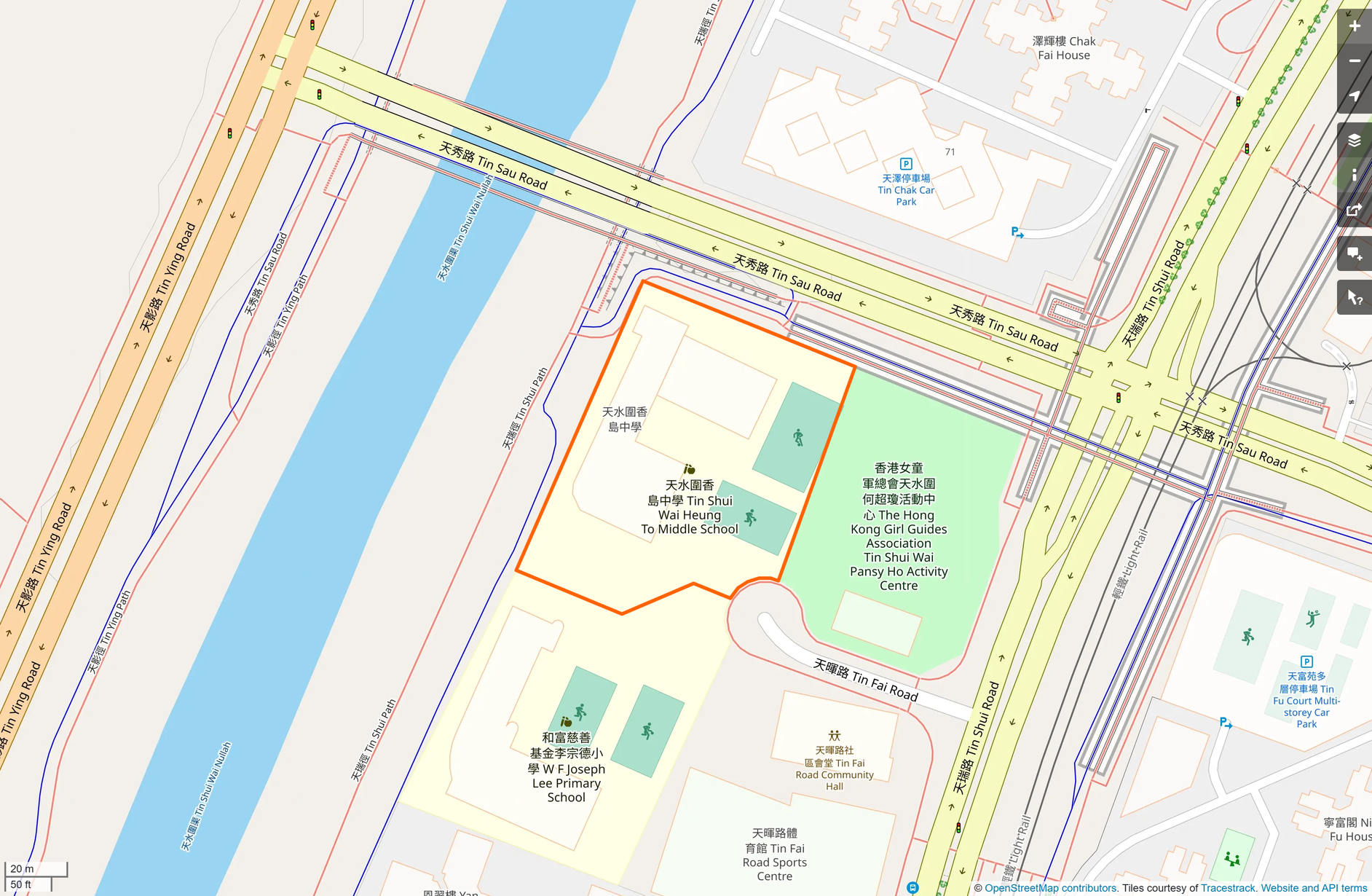 OSM: 天水圍香島中學 Heung To Middle School (Tin Shui Wai)
