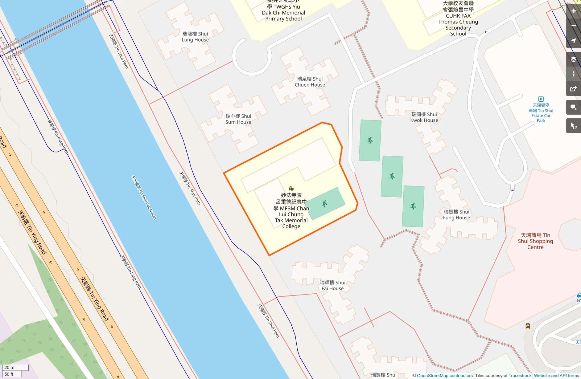 OSM: 陳呂重德紀念中學 The Yuen Yuen Institute MFBM Nei Ming Chan Lui Chung Tak Memorial College