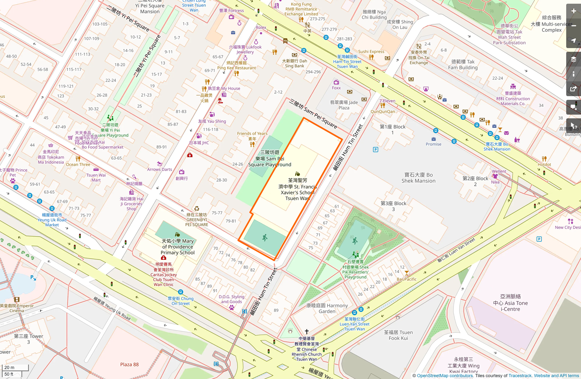 OSM: 荃灣聖芳濟中學 St. Francis Xavier's School Tsuen Wan