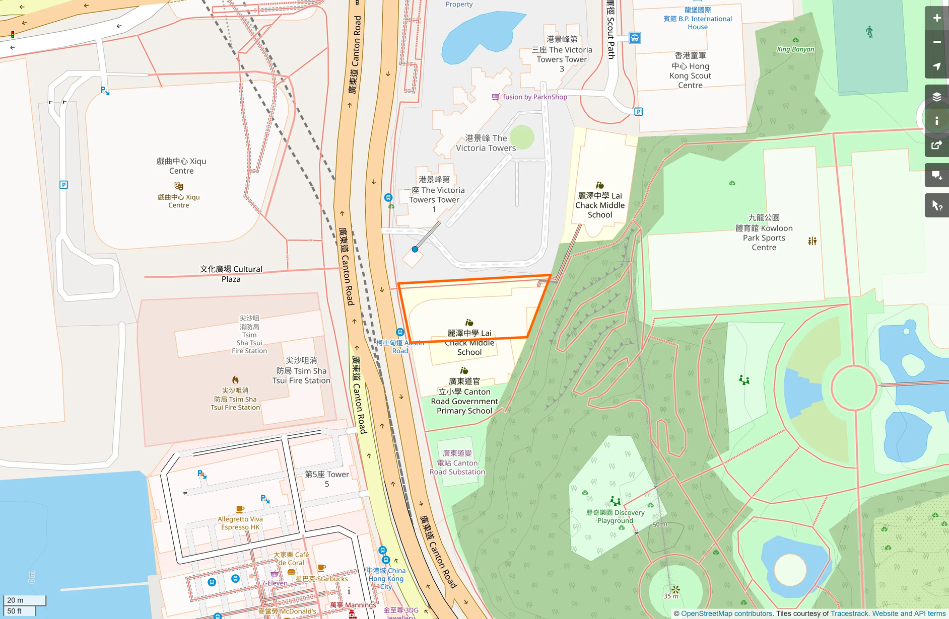 OSM: 麗澤中學 Lai Chack Middle School