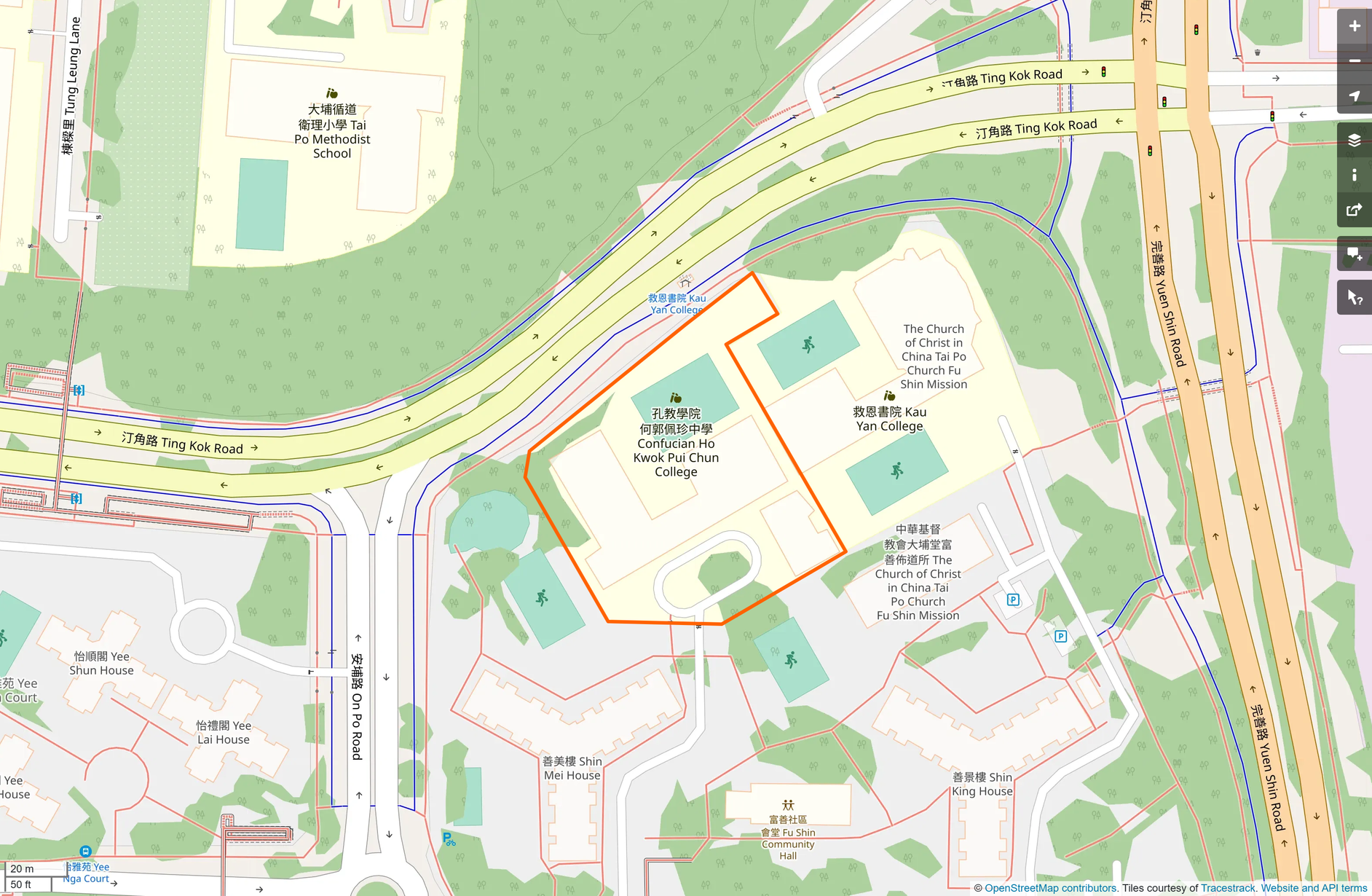 OSM: 孔教學院大成何郭佩珍中學 Confucian Tai Shing Ho Kwok Pui Chun College