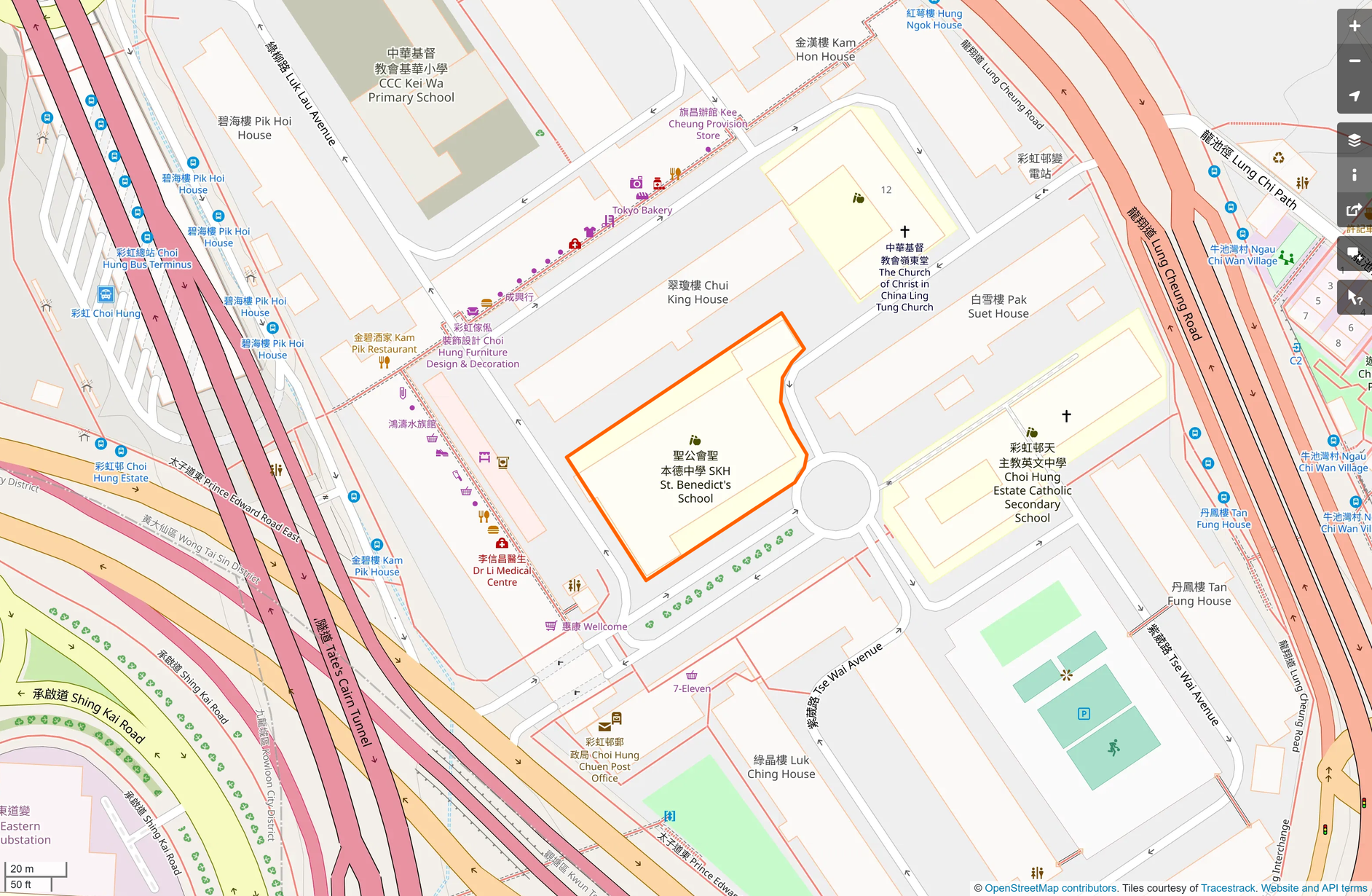 OSM: 聖公會聖本德中學 SKH St. Benedict's School