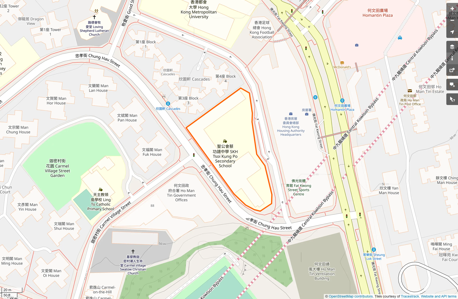 OSM: 聖公會蔡功譜中學 SKH Tsoi Kung Po Secondary School