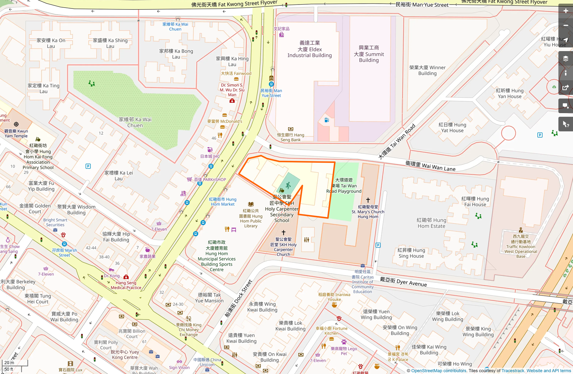 OSM: 聖公會聖匠中學 SKH Holy Carpenter Secondary School