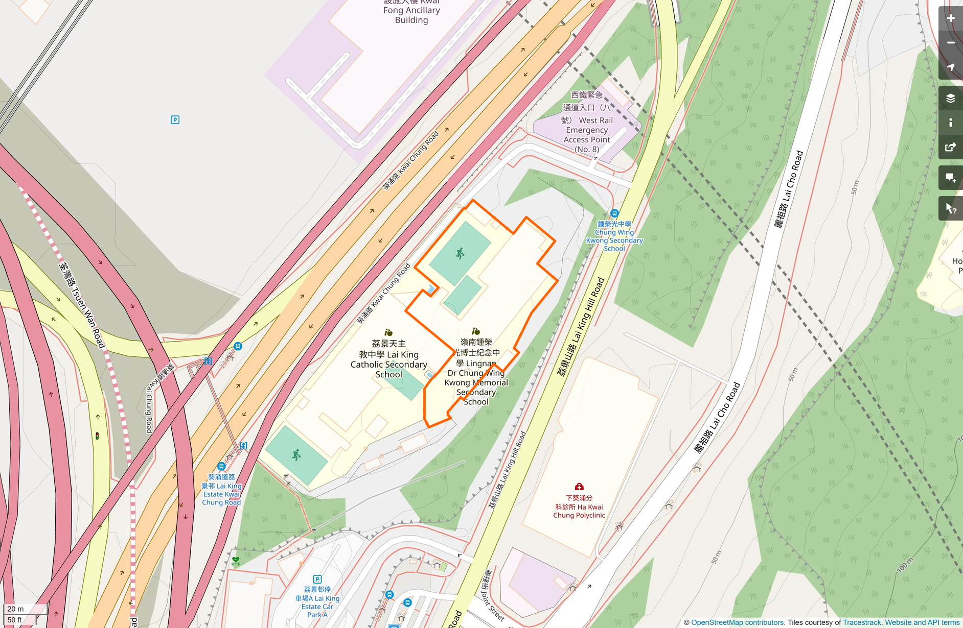 OSM: 嶺南鍾榮光博士紀念中學 Lingnan Dr Chung Wing Kwong Memorial Secondary School