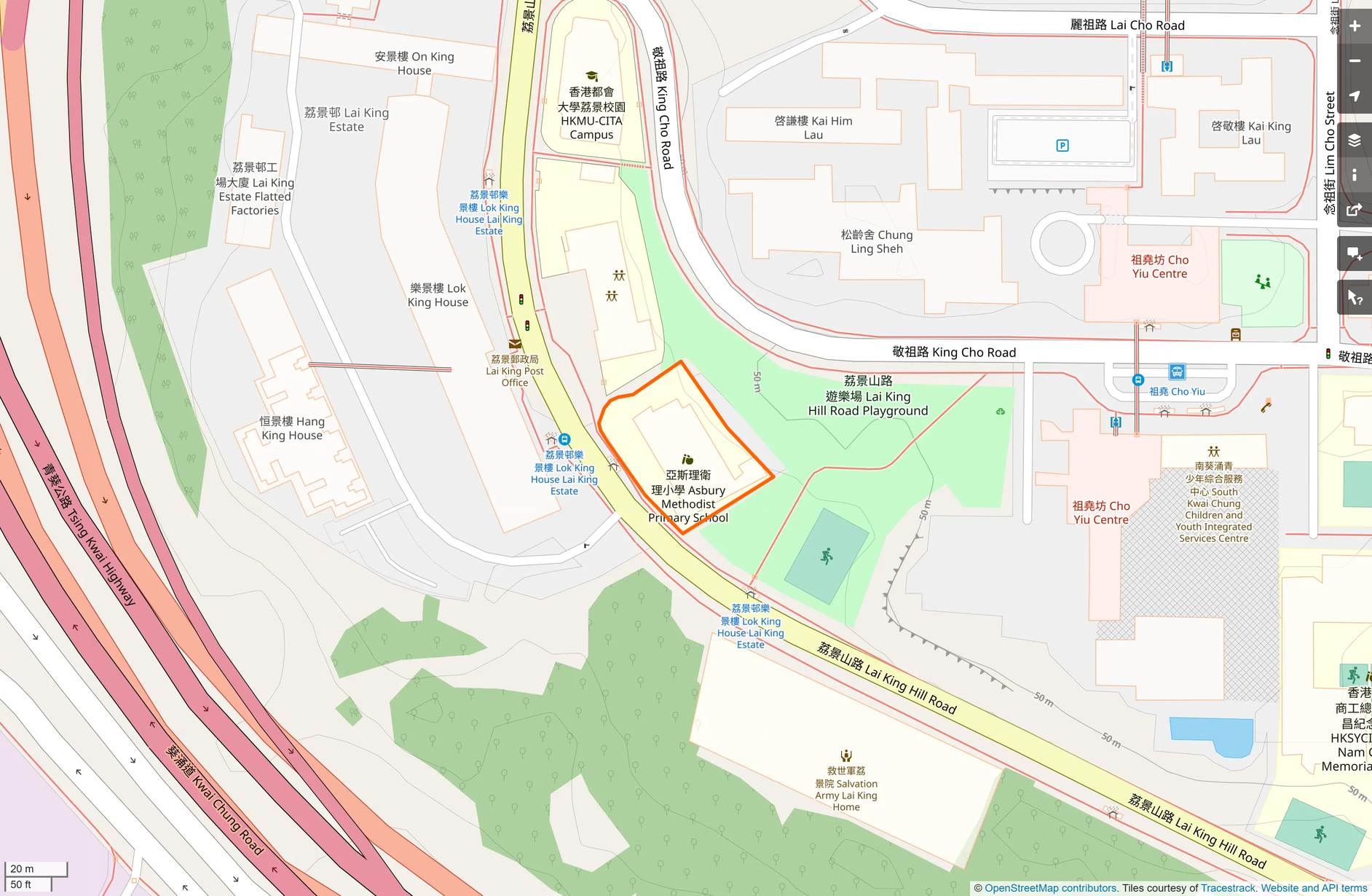 OSM: 亞斯理衞理小學 Asbury Methodist Primary School