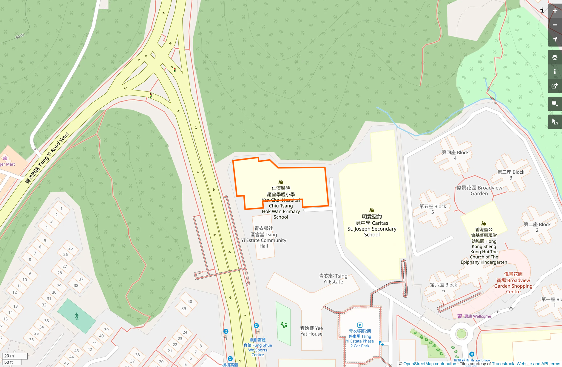 OSM: 仁濟醫院趙曾學韞小學 Yan Chai Hospital Chiu Tsang Hok Wan Primary School