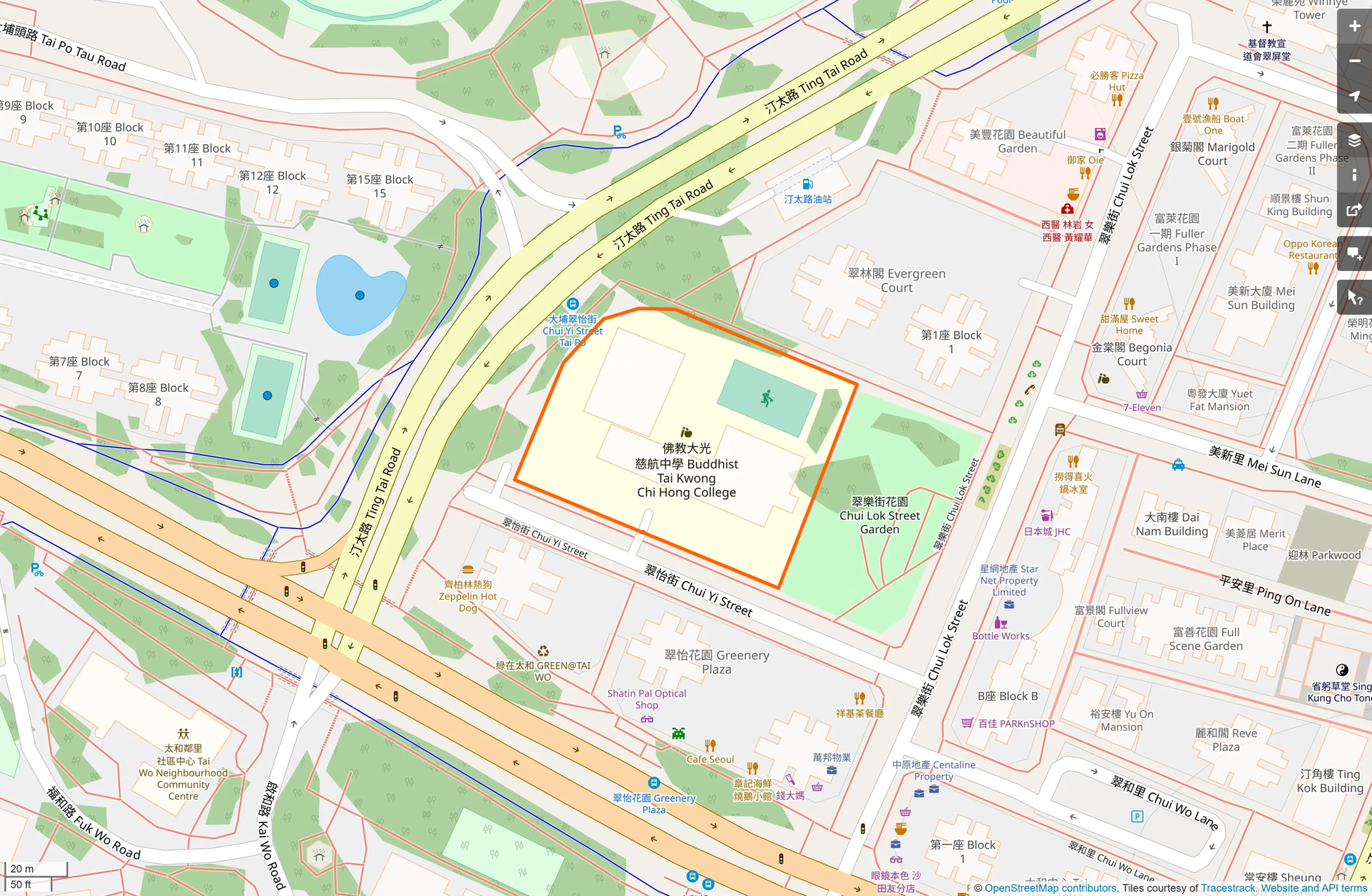 OSM: 佛教大光慈航中學 Buddhist Tai Kwong Chi Hong College