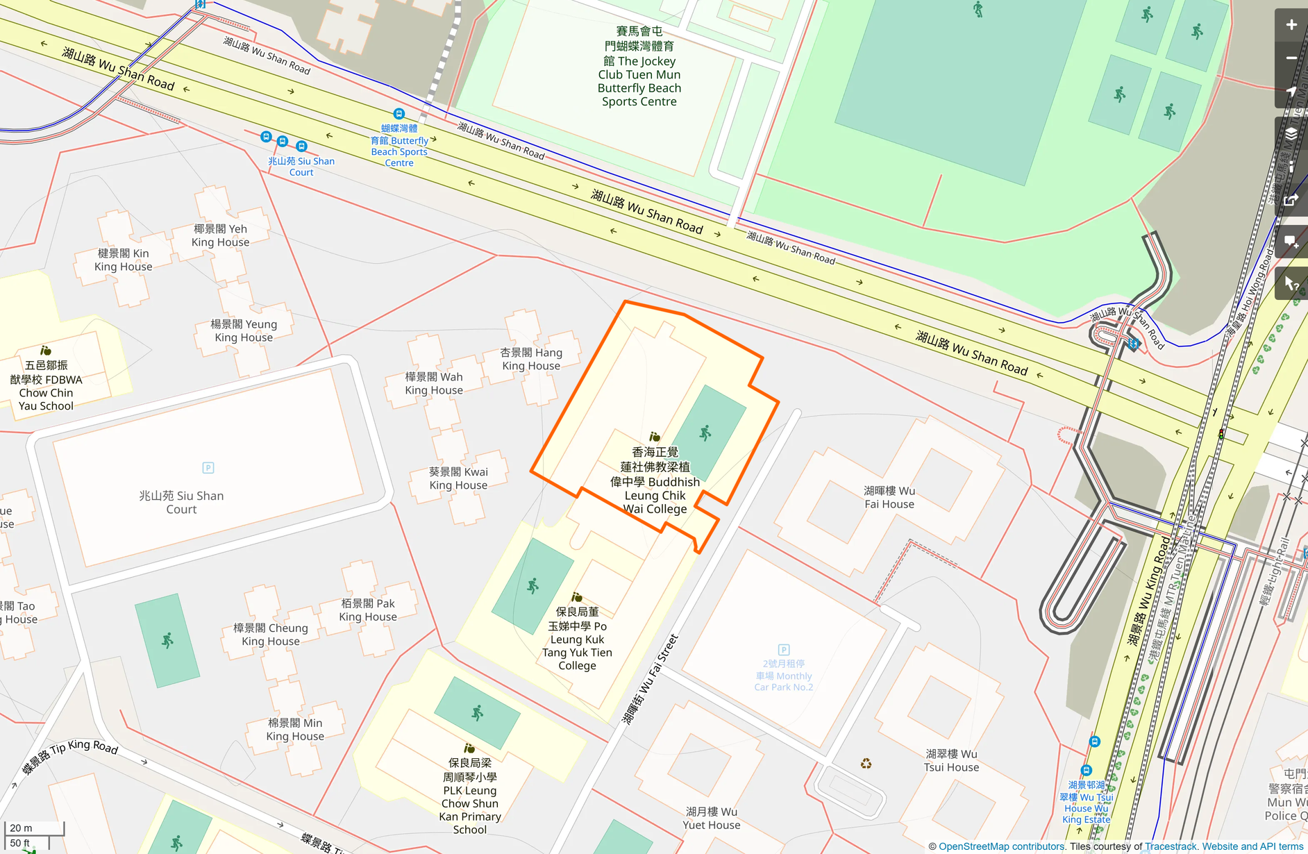 OSM: 香海正覺蓮社佛教梁植偉中學 HHCKLA Buddhist Leung Chik Wai College