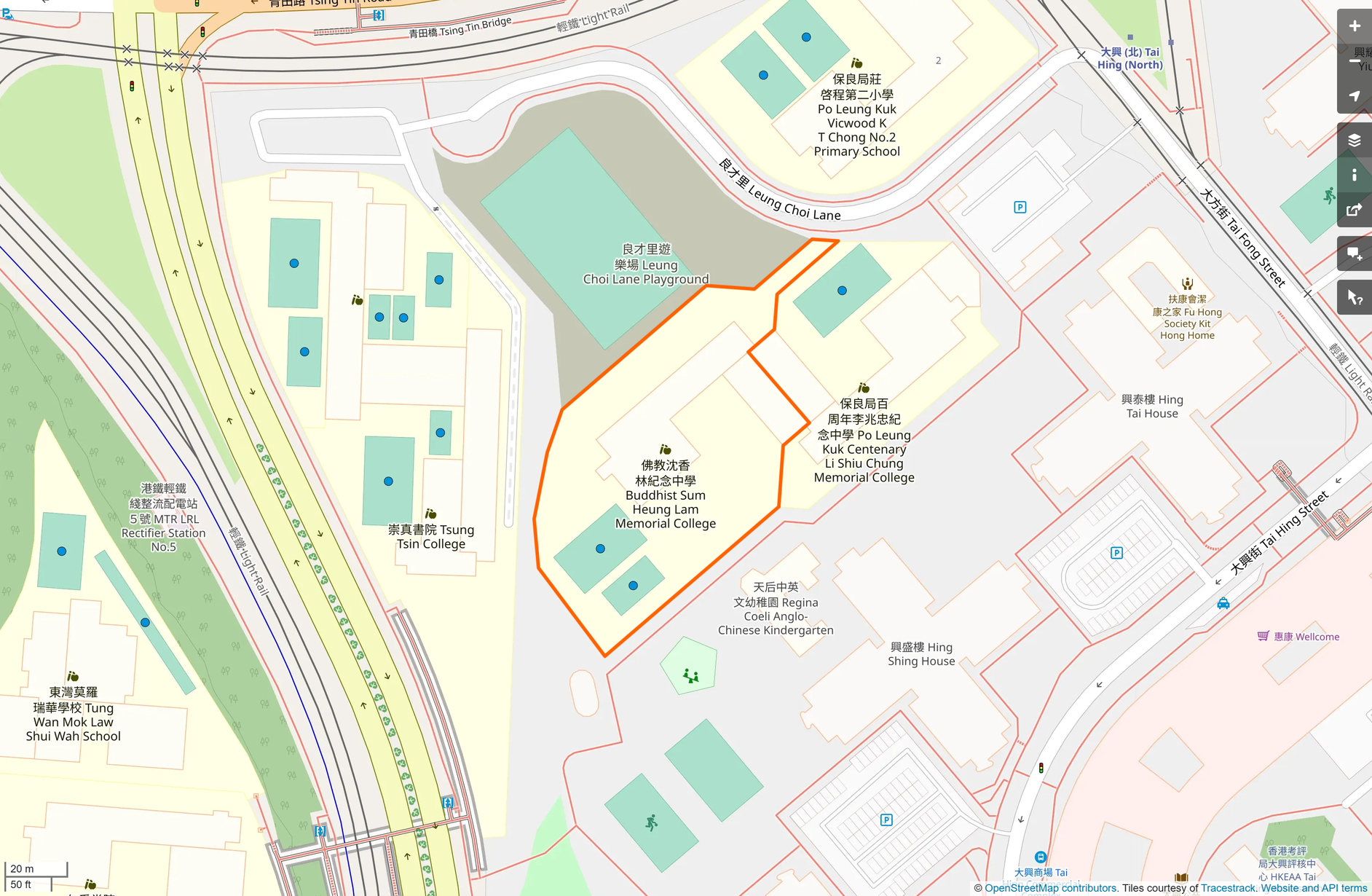 OSM: 佛教沈香林紀念中學 Buddhist Sum Heung Lam Memorial College
